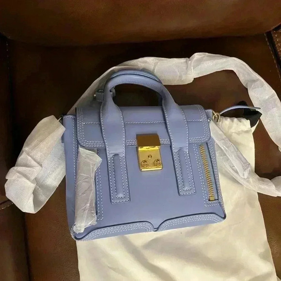 NWT 3.1 Phillip Lim Mini Pashli Satchel Bag Chambray Blue - Picture 5 of 11